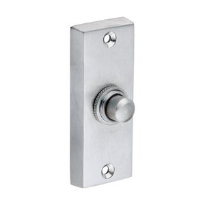 TIMCO 80 x 31 Traditional Door Bell Push - Satin Chrome (5056601909803) TIMpac 1 Each 200891P