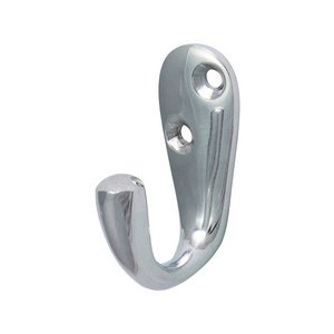 TIMCO 44 x 18mm 44mm Single Robe Hook - Polished Chrome (5056110886183) TIMpac 1 Each 200994P