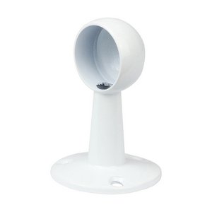 TIMCO 25mm 65mm End Brackets - For Round Tube - White (5056110886312) TIMpac 2 Pieces 204155P