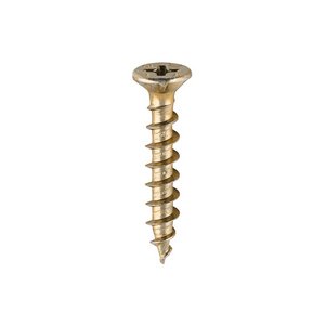 TIMCO 4.3 x 25 25mm Window Fabrication Screws - Countersunk with Ribs - PH - Single Thread - Gimlet Point - Yellow (5055017528851) Box 1000 Pieces 204Y