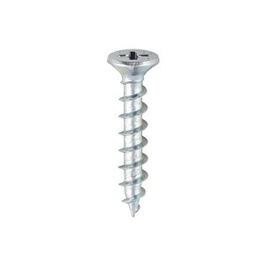 TIMCO 4.3 x 25 25mm Window Fabrication Screws - Countersunk with Ribs - PH - Single Thread - Gimlet Point - Zinc (5055017528844) Box 1000 Pieces 204Z