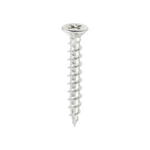 TIMCO 4.3 x 30 30mm Window Fabrication Screws - Countersunk with Ribs - PH - Single Thread - Gimlet Tip - Stainless Steel (5055017529766) Box 1000 Pieces 205SS