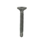 TIMCO 4.2 x 32 32mm Drywall Construction Metal Stud Cement Board Screws - PH - Countersunk Wafer - Self-Drilling - Exterior - Silver Organic (5056110815725) Box 200 Pieces 217154