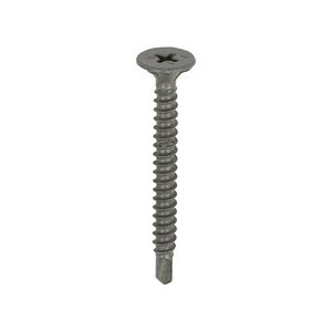 TIMCO 4.2 x 42 42mm Drywall Construction Metal Stud Cement Board Screws - PH - Countersunk Wafer - Self-Drilling - Exterior - Silver Organic (5056110815732) Box 200 Pieces 217228
