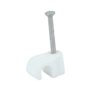 TIMCO To fit 4.5mm Round Cable Clips - White (5056110840048) Box 100 Pieces 225258
