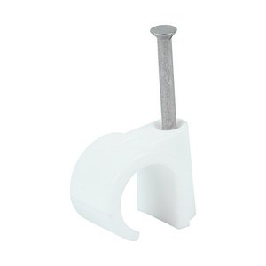 TIMCO To fit 14.0mm Round Cable Clips - White (5056110840109) Box 100 Pieces 225607