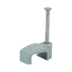 TIMCO To fit 2.5mm Flat Twin & Earth Cable Clips - Grey (5056110839998) Box 100 Pieces 225654
