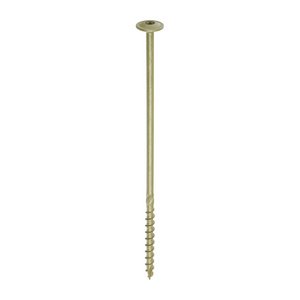 TIMCO 8.0 x 225 225mm Timber Frame Construction & Landscaping Screws - Wafer - Exterior - Green Organic (5055331861900) Box 50 Pieces 225INW