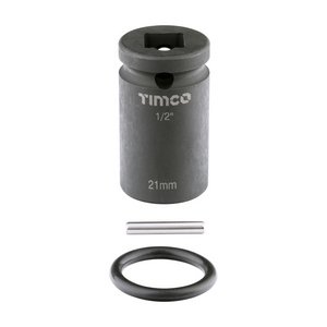TIMCO 21 x 52mm Scaffolders Short Impact Socket (5055893398968) Box 1 Each 228164