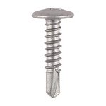TIMCO 4.8 x 22 22mm Metal Construction Sheet & Framing Screws - PH - Low Profile Wafer - Exterior - Silver Organic (5055331860811) Box 200 Pieces 22LPW
