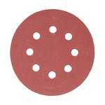 TIMCO 125mm Random Orbital Sanding Discs - 180 Grit - Red (5056110818672) Pack 5 Pieces 231200