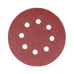 TIMCO 125mm Random Orbital Sanding Discs - 120 Grit - Red (5056110818665) Pack 5 Pieces 231378