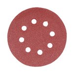 TIMCO 125mm Random Orbital Sanding Discs - 80 Grit - Red (5056110818658) Pack 5 Pieces 231555