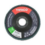TIMCO 115 x 22.23 Set of Flap Discs - Zirconium - Type 29 Conical - P60 Grit (5056110852393) Box 10 Pieces 231953