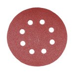 TIMCO 125mm (80/120/180) Random Orbital Sanding Discs - Mixed - Red (5056110818689) Pack 5 Pieces 231992