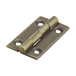 TIMCO 38 x 22 38mm Solid Drawn Hinge - Solid Brass - Antique Brass (5056110823065) Bag 1 Pairs 234471