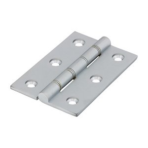 TIMCO 76 x 50 76mm Double Stainless Steel Washered Butt Hinge - Solid Brass - Satin Chrome (5056110823348) Box 1 Pairs 234635