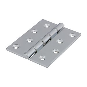 TIMCO 102 x 75 102mm Double Stainless Steel Washered Butt Hinge - Solid Brass - Polished Chrome (5056110823331) Box 1 Pairs 234708
