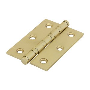 TIMCO 76 x 50 76mm Performance Ball Race Hinge - Solid Brass - Polished Brass (5056110823430) Box 1 Pairs 234953
