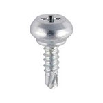TIMCO 4.0 x 13 13mm Weather Bar Screws - Nipple Head - PH - Self-Tapping Thread - Self-Drilling Point - Zinc (5055017529179) Box 1000 Pieces 241Z