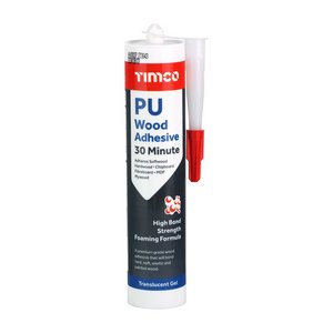 TIMCO 310ml 70mm PU Wood Adhesive 30 Minute - Gel (5056110896571) Cartridge 1 Each 247433