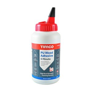 TIMCO 750g PU Wood Adhesive 5 Minute - Liquid (5056110800578) Bottle 1 Each 247708
