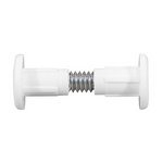 TIMCO 28mm Plastic Cabinet Connector Bolts - White (5055893386750) TIMpac 4 Pieces 28PCCBP