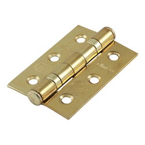 TIMCO 76 x 50 x 2.0 75mm Grade 7 Ball Bearing Fire Door Hinges - Electro Brass (5056110884974) TIMpac 1 Pairs 334101P