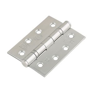 TIMCO 101 x 76 x 3 101mm Grade 13 Fire Door Hinges - Polished Stainless Steel (5056110885254) Box 1 Pairs 334457