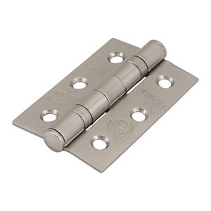 TIMCO 76 x 50 x 2.0 Grade 7 Fire Door Hinges - Satin Nickel (5056110836539) Box 1 Pairs 334789