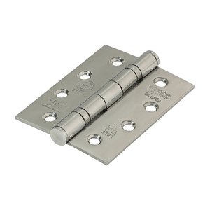 TIMCO 101 x 76 x 3 101mm Grade 13 Fire Door Hinges - Polished Stainless Steel (5056110885339) Blister Pack 1 Pairs 334843
