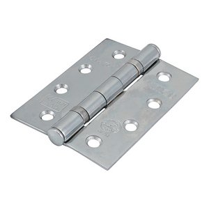 TIMCO 101 x 76 x 2.6 101mm Grade 11 Ball Bearing Fire Door Hinges - Polished Chrome (5056110885018) TIMbag 1 Pairs 334988P