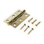 TIMCO 76 x 51 Twin Ball Bearing Hinges - Steel - Electro Brass (5056110826882) Box 1 Pairs 340843