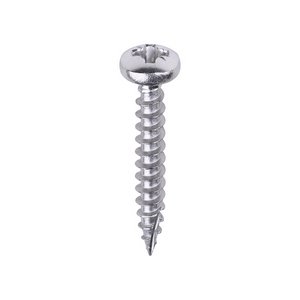TIMCO 3.5 x 25 25mm Classic Multi-Purpose Screws - PZ - Pan Head - A2 Stainless Steel (5056110816906) Box 200 Pieces 35025CLAPSS
