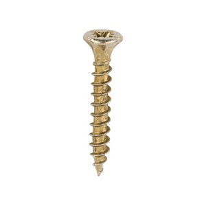 TIMCO 3.5 x 25 25mm Velocity Premium Multi-Use Screws - PZ - Double Countersunk - Yellow (5055331804600) Box 200 Pieces 35025VY