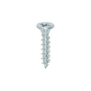 TIMCO 4.0 x 20 20mm Solo Chipboard & Woodscrews - PZ - Double Countersunk - Zinc (5055331847256) Box 200 Pieces 40020SOLOZ