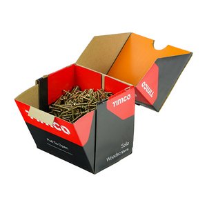 TIMCO 4.0 x 30 30mm Solo Chipboard & Woodscrews - Industry Pack - PZ - Double Countersunk - Yellow (5056110873244) Box 1000 Pieces 40030SOLOIND