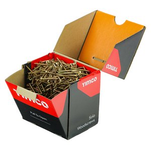 TIMCO 4.0 x 40 40mm Solo Chipboard & Woodscrews - Industry Pack - PZ - Double Countersunk - Yellow (5056110873251) Box 1000 Pieces 40040SOLOIND