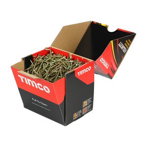 TIMCO 4.0 x 40 40mm Velocity Premium Multi-Use Screws - PZ - Double Countersunk - Yellow (5056110874401) Box 1000 Pieces 40040VYIND