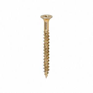 TIMCO 4.0 x 40 40mm Velocity Premium Multi-Use Screws - PZ - Double Countersunk - Yellow (5056110846316) Tub 1200 Pieces 40040VYTUB