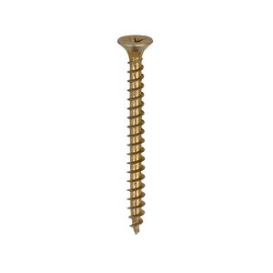 TIMCO 4.0 x 45 45mm Solo Chipboard & Woodscrews - PZ - Double Countersunk - Yellow (5055017530861) Box 200 Pieces 40045SOLOC