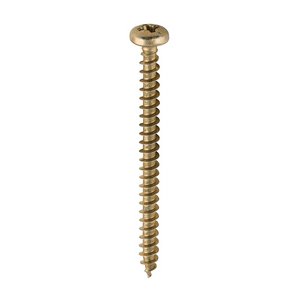 TIMCO 4.0 x 50 50mm Classic Multi-Purpose Screws - PZ - Pan Head - Yellow (5055017509232) Box 200 Pieces 40050CLAP