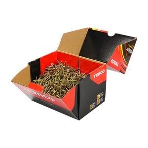 TIMCO 4.0 x 50 50mm Velocity Premium Multi-Use Screws - PZ - Double Countersunk - Yellow (5056110874418) Box 1000 Pieces 40050VYIND