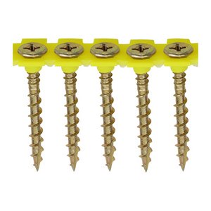 TIMCO 4.2 x 40 40mm Solo Collated Chipboard & Woodscrews - PH - Double Countersunk - Yellow (5055893368718) Box 1000 Pieces 40SCOLY