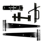 TIMCO 18IN Side Gate Kit - Suffolk Latch - Black (5055893389058) TIMbag 1 Each 427215