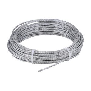 TIMCO 3mm x 20m 20000mm Wire Rope - Zinc (5056601901265) Bag 1 Each 427333