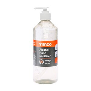 TIMCO 500ml Alcohol Hand Sanitiser (5056110864204) Pump Bottle 1 Each 432066