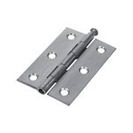 TIMCO 75 x 50 Plain Butt Hinge - Loose Pin (1840) - Satin Chrome (5056110808710) Plain Bag 1 Pairs 434006