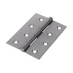 TIMCO 100 x 70 Plain Butt Hinge - Fixed Pin (1838) - Self Colour (5056110808406) Plain Bag 1 Pairs 434025