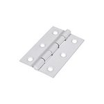 TIMCO 75 x 50 Plain Butt Hinge - Fixed Pin (1838) - White (5056110808598) Plain Bag 1 Pairs 434099